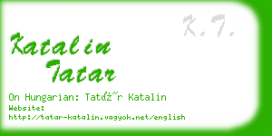 katalin tatar business card